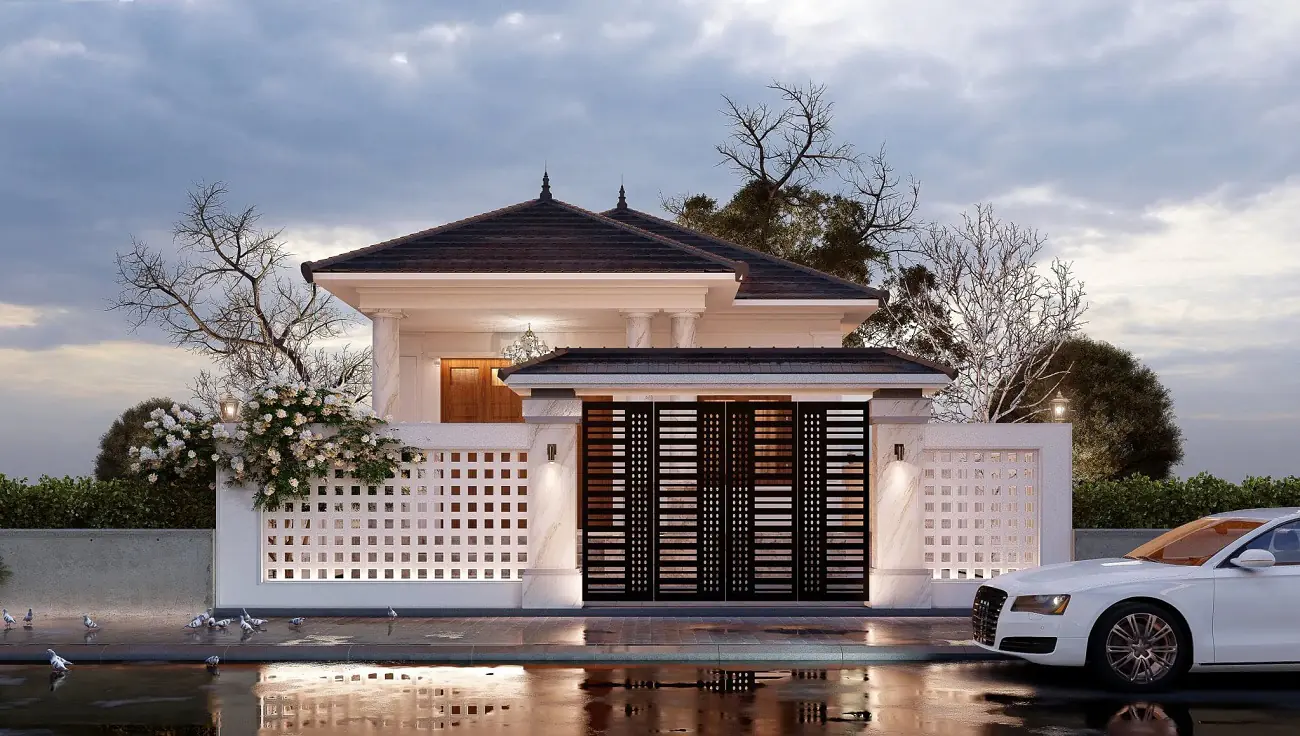 Mẫu nhà cấp 4 mái Nhật