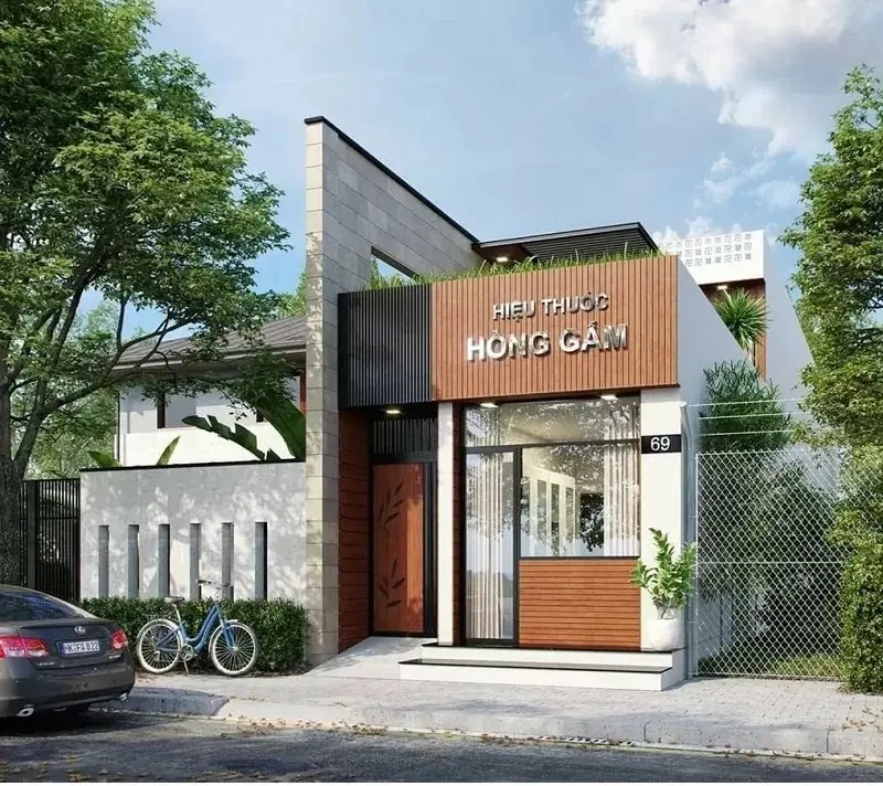 Mẫu Nhà Kết Hợp Kinh Doanh Mặt Tiền